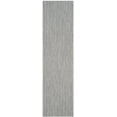 thumbnail image 3 of SAFAVIEH Courtyard Morven Chevron Stripes Indoor/Outdoor Runner, 2'3" x 14', Grey/Navy, 3 of 9