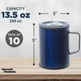thumbnail image 5 of Wells Stainless Steel Camper Mug 13.5 oz. Set of 10, Bulk Pack - Perfect for Coffee, Soda, Other Hot & Cold Beverages - Navy Blue, 5 of 5