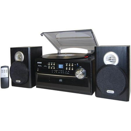 3-Speed Turntable with CD, Cassette and AM/FM Stereo Radio