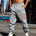 thumbnail image 5 of FRSASU Mens Fleece Lined Sweatpants Warm Winter Athletic Jogger Pants with Pockets Drawstring Outdoor Striped Vintage Tapered Trousers Gray, 5 of 9