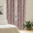 thumbnail image 2 of Ambesonne Tribal Curtains, Diagonal Ethno Pattern, Pair of 28"x95", Purple and Teal, 2 of 5