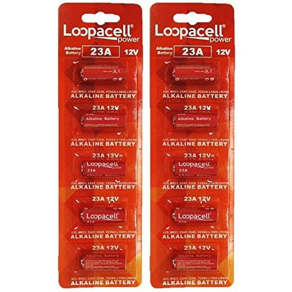 A23 12-Volt Alkaline Battery (10-Pack) By Loopacell