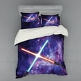 thumbnail image 2 of Ambesonne Galaxy Bedding Set 3 Pcs, Theme, Twin XL, Purple Blue and Black, 2 of 3