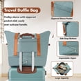thumbnail image 5 of HomePerch 24" Hardshell Luggage Set with TSA Lock, Lightweight Suitcase with Double Spinner Wheels, Vintage Hard Shell Carry-On Cabin Luggage (17.7"×11.2"×26.4"), Airline Approved, 5 of 11