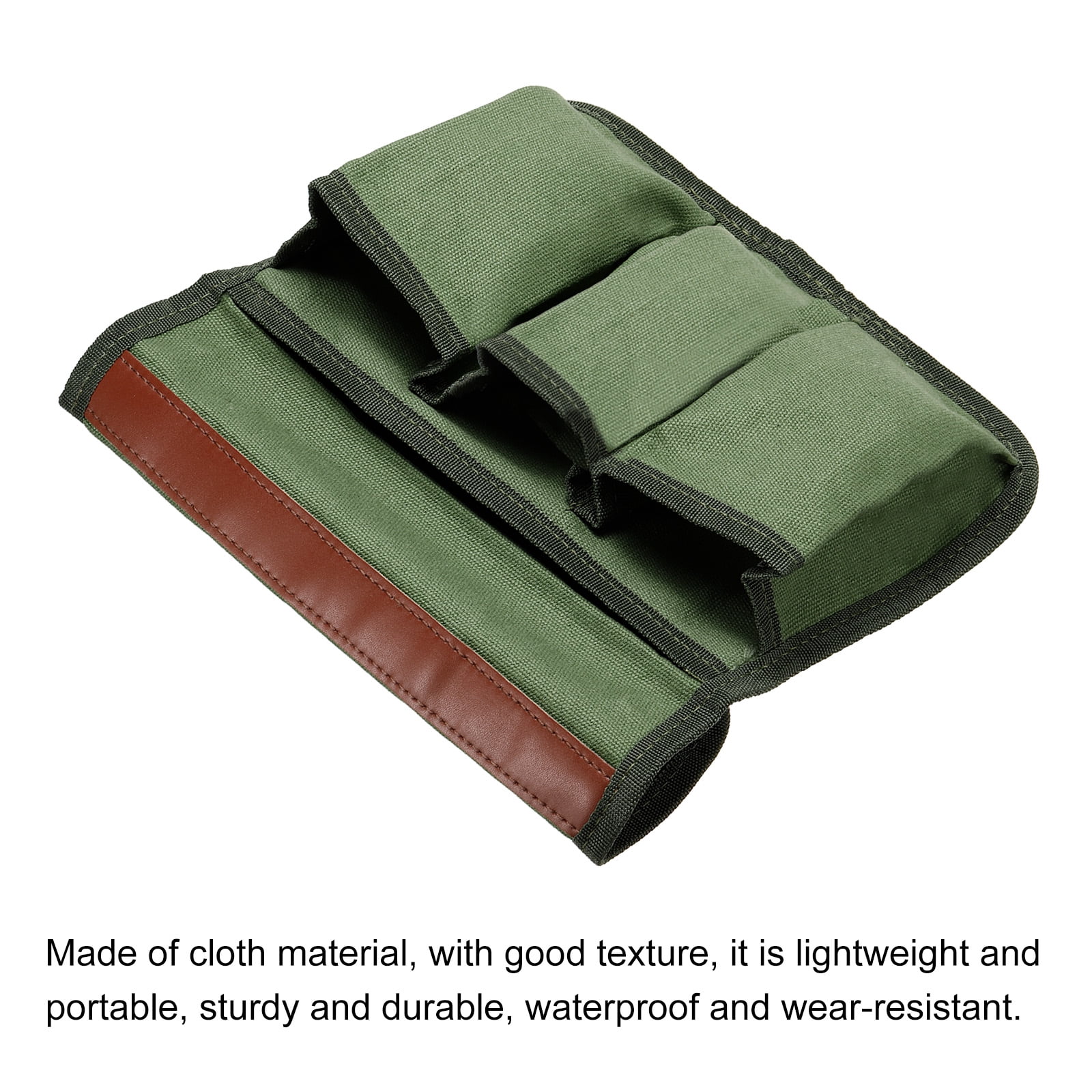 Unique Bargains Chair Armrest Organizer Outdoor Folding Chair Arm Rest Side Magazines Bag Green