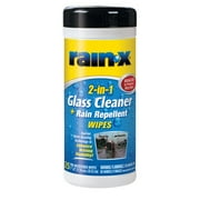 Rain-X 2-in-1 Glass Cleaner and Rain Repellent Wipes - 25 Count - 630022