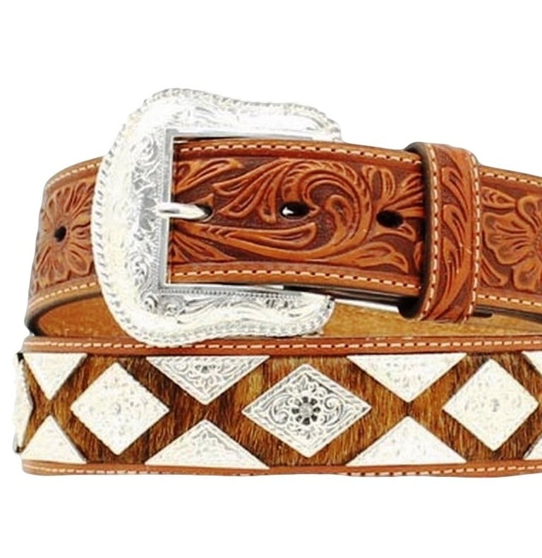 Nocona Western Belt Mens Leather Hair 