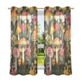 thumbnail image 6 of Yayeee Window Curtains Light Filtering 63"x52" Grommet Panel Pair Home Living Room Decor, Colorful Mushroom, 6 of 7