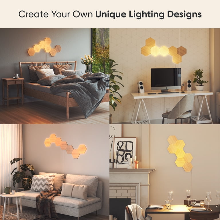 NANOLEAF, Nanoleaf Elements Wood Look Hexagons Smarter Kit