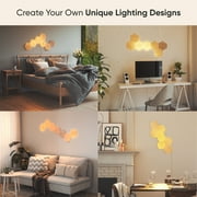 Nanoleaf Elements Wood Look Hexagons Smarter Kit - Smart Wall Light Panels - 7pk
