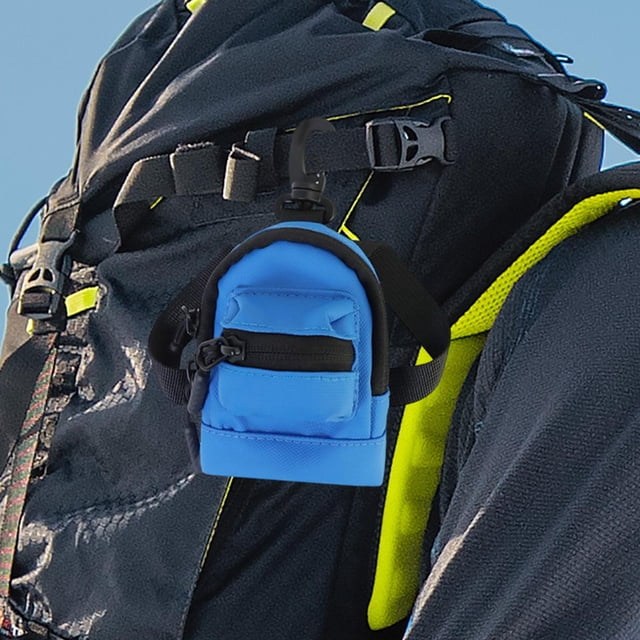 Mochila de moda portátil, bolsa de pecho, bolsa de almacenamiento informal con correa larga, colgante de monedero, organizador para acampar al aire Azul shamjiam Mini billetera