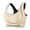Beige, variant on 2 Pack Womens Bras No Underwire Front Cross Side Hook Latex Wireless Sports Plus Size Underwear,Beige,L