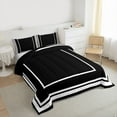 thumbnail image 3 of jejeloiu Modern Abstract Geometric Bedding Comforter Set,Square Box Twin Comforter Sets,Black White Bedding Set For Men Women,Super Cozy Room Decor Reversible,2 Pieces, 3 of 8