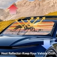 thumbnail image 3 of Yuyamidu Coconut Tree Car Sunshade for Windshield Orange Sunset Sun Shade for Car Windshield Lightweight Car Window Shade Automobile Interior Accessories, 3 of 7