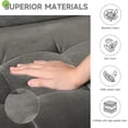 thumbnail image 6 of Vesgantti Mid Century Modern Velvet Loveseat with 2 Bolster Pillows, Grey, 6 of 7