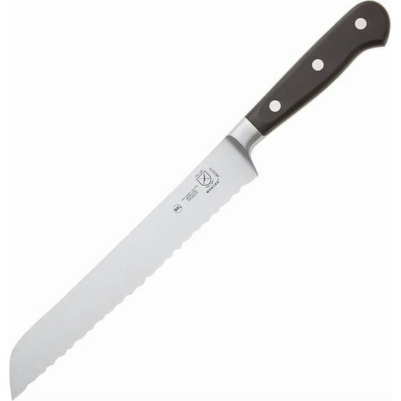 Mercer Culinary Renaissance Steel 8 Inch Bread Knife, Black