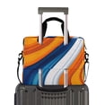thumbnail image 2 of FORMRS 16" Laptop Bag Carrying Sleeve Case with Handle Travel Shoulder Briefcase, Orange Abstract Wavy, 2 of 8