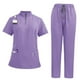 thumbnail image 4 of Conjunto médico con blusa y pantalones,Conjunto médico de uniforme de enfermera con múltiples bolsillos,Conjunto médico con blusa y pantalones lavables a máquina Cómodo,Ropa de trabajo de, 4 of 8