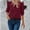 Wine, variant on AOOCHASLIY Women Fall Tops Womens New Fall and Winter Casual Fashion Loose Round Neck Blouse Long Sleeve Tops