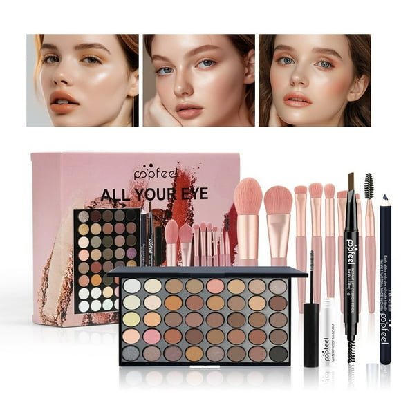 onlyliua Liquidación Set Maquillaje Ojos, Paleta Sombras Ojos 40 Colores, Sin Delineador, 3 Ml