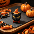 thumbnail image 4 of Halloween Cat Decoration Spooky Black Cat Resin Ornament For Countertop Desk Mantel And Fall Season Decor, 4 of 5
