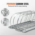 thumbnail image 6 of KFFKFF Rack Organizer Pan and Pot Expandable Under Cabinet Adjustable Lid Holder, 6 of 9