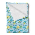 thumbnail image 2 of Kites Soft Flannel Fleece Blanket, Birds and Kites Flying in the Sky Sunny Day with Clouds Summer Season Activity Theme, Cozy Plush for Indoor and Outdoor Use, 60" x 80", Multicolor, by Ambesonne, 2 of 5