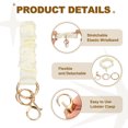 thumbnail image 3 of Uxcell Scrunchie Keychain Wristlet, Stretchy Removable Scrunchie Lanyard Bracelet Key Chain Multifunctional Cute Elastic Wrist Holder for Women Girl-2Pcs(Light Pink/Dark Pink), 3 of 7