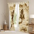 thumbnail image 3 of Homewish Western Cowboy Black Out Curtains,Rustic Southwestern Curtains Pack of 2 (42x63 Each),Tropical Desert Bedroom Curtains For Girls Kids,Microfiber Bedroom Decor, 3 of 6