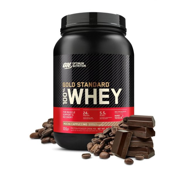 Optimum Nutrition Gold Standard 100% Whey Protein Powder, Mocha Cappuccino, 2 Pound