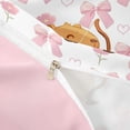 thumbnail image 4 of Erosebridal Cartoon Animals Capybara Twin Bedding,Cute Bowknots Kawaii Floral Duvet Cover Set For Kids Girls ,Reversible Pink 2 Pieces,No Comforter, 4 of 6