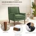 thumbnail image 4 of EOP Modern Oversized Accent Chair, Upholstered Fabric Reading Armchair, Living Room Chair with Wood Legs, Single Sofa Chair for Living Room, Bedroom, Office, Green, 4 of 9