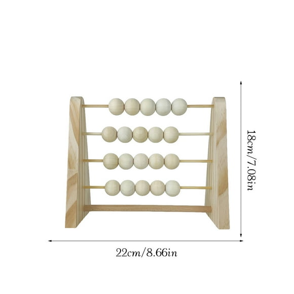 Bois Abaque Jouet Perles Comptage Jouets Conception Simple Éducation Préscolaire Mathématiques Apprentissage Jouets Éducation Prop Décoration Maison Burlywood Couleur