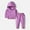 Purple, variant on Godderr Kids Toddler Weat Suits for Boys Girls 2 piece，Baby Autumn Winter Tracksuit Jogger Sets Infant Solid Color Hoodie Sweatshirt Top+Pants 2Pcs Set for 6M-5Y