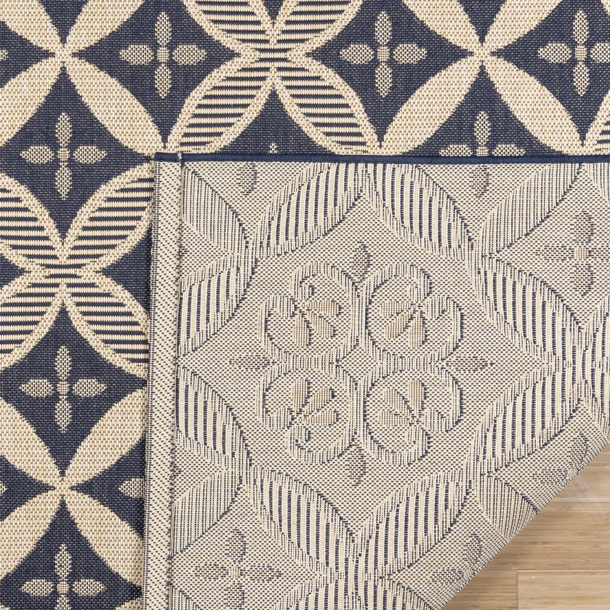 Gertmenian Paseo Niala Transitional Floral Navy/ Sand Area Rug, 8x10
