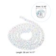 thumbnail image 2 of Uxcell 4 mm cuentas de vidrio Briolette Rondelle, pequeñas cuentas de cristal facetadas redondas, paquete de 10 transparente, 2 of 5