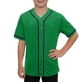 thumbnail image 3 of OVAFBAU Boys Athletic T Shirts Mesh Quickly Dry Short Sleeve Tee Active Tops Casual Sportswear Summer Solid Color Dry Mesh Casual Sports Short Sleeve Baseball Top, 3 of 8