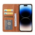 thumbnail image 2 of Nalacover Wallet Case for iPhone 15 Pro with Card Slots Holder Kickstand Flip Cover, Premium PU Leather Magnetic Closure TPU Shockproof Full Protection Case, Brown, 2 of 7