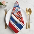 thumbnail image 2 of Patriotic Gnomes Cloth Napkins, Independence Freedom Blue Red Striped Washable and Reusable Dinner Napkins Set of 8, Table Napkin for Kitchen Party Birthday Wedding Hotel Housewarming 20"x20", 2 of 9
