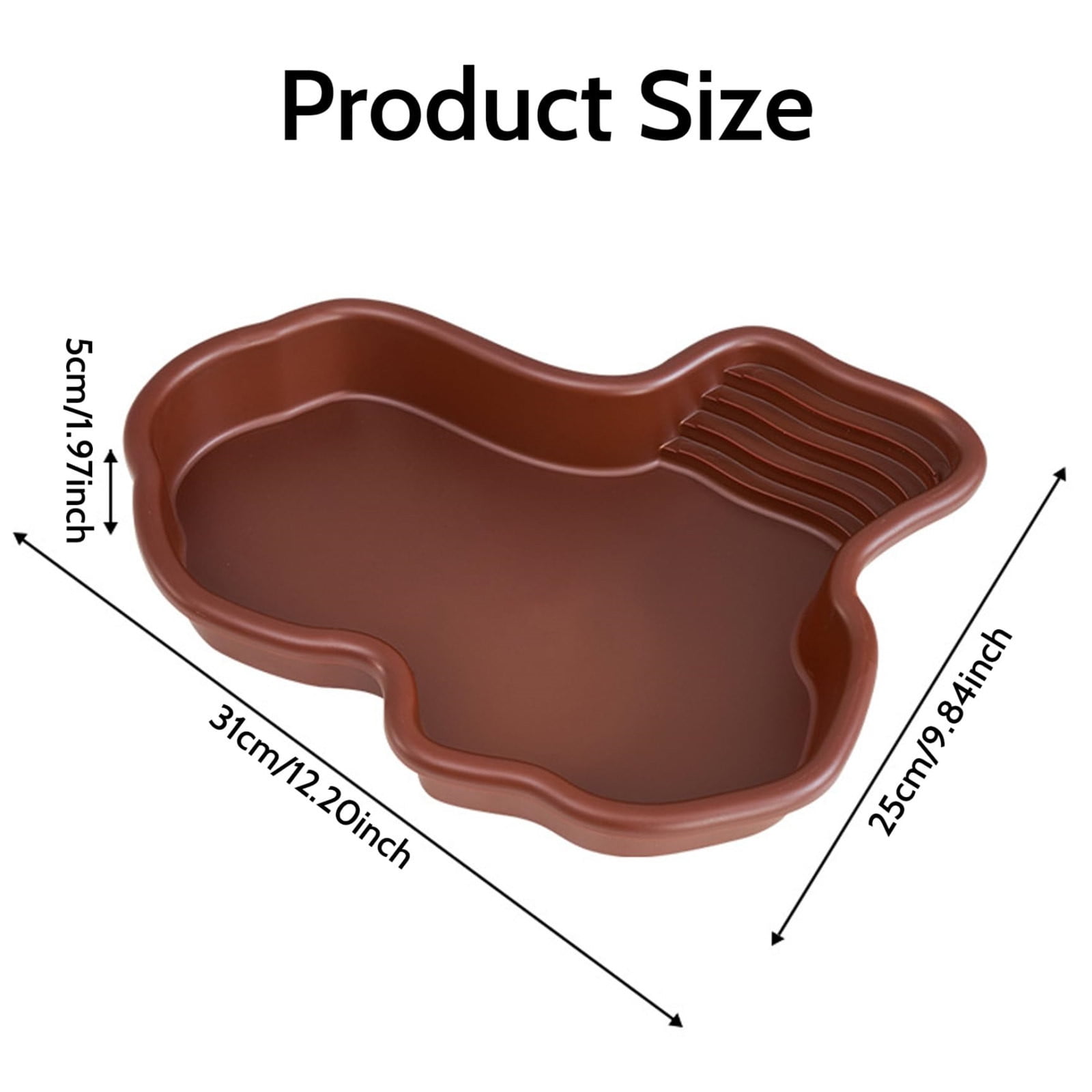 Reptile Water Habitat with Non-slip Ramp, Shallow Geometric Turtle Tub, 12.2x9.8x2in, Ideal for Water Turtles and Small Climbing Pets, Easy to Clean Trending Picks Under Budget