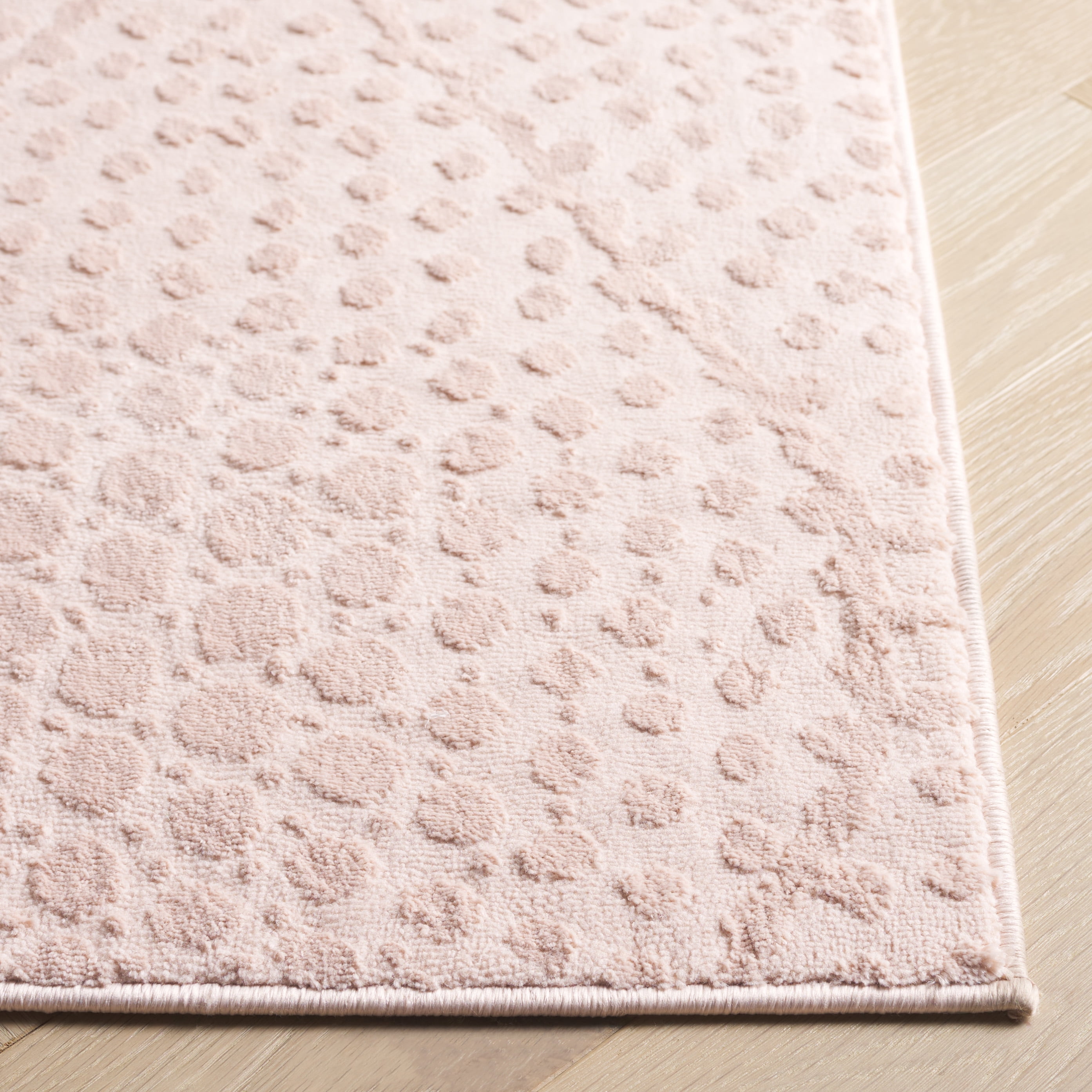 SAFAVIEH Revive Myles Geometric Polyester Area Rug, Pink, 9' x 12'