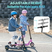 HOVERMAX Electric Scooter for Kids Ages 6-12, 150W Motor Max Speed 9.3 MPH, 5 Miles Range, Colorful LED Lights, Foldable kids electric scooter