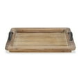 thumbnail image 3 of Cheung's Home Decorative Wood Tray with Metal Handles, 3 of 6