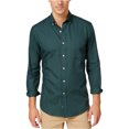 thumbnail image 1 of Club Room - Camisa de manga larga con botones para hombre, color verde, XXX-Large, 1 of 1