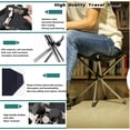 thumbnail image 4 of Tabouret de Camping Pliant en Acier Inoxydable Ultra-Léger - Tabouret Compact Portable pour Randonnée avec Sac de Transport Supporte 240 lbs Taille Pliée 12.6” pour Randonnée Voyage Événements Extérieurs, 4 of 7