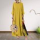thumbnail image 1 of Vestido Mujer Casual Maxi Vestido Botón Decoración Algodón Lino Traje de vacaciones (Amarillo XXL) Kuymtek Amarillo T XXL para Mujer, 1 of 8