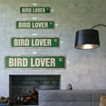 thumbnail image 2 of BIRD LOVER Vintage Plastic Street Sign birdcage animal flying wings feathers | Indoor/Outdoor |  36" Wide, 2 of 4