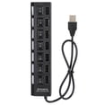 thumbnail image 3 of Ccdes USB Docking Station,7-Port Hub USB Docking Station Black 480mbps with Switch for Overload Current Protection,Desktop Hub, 3 of 7