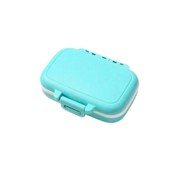 Pill Organizer 3 Compartment Blue Portable Travel Case for Daily and Trips