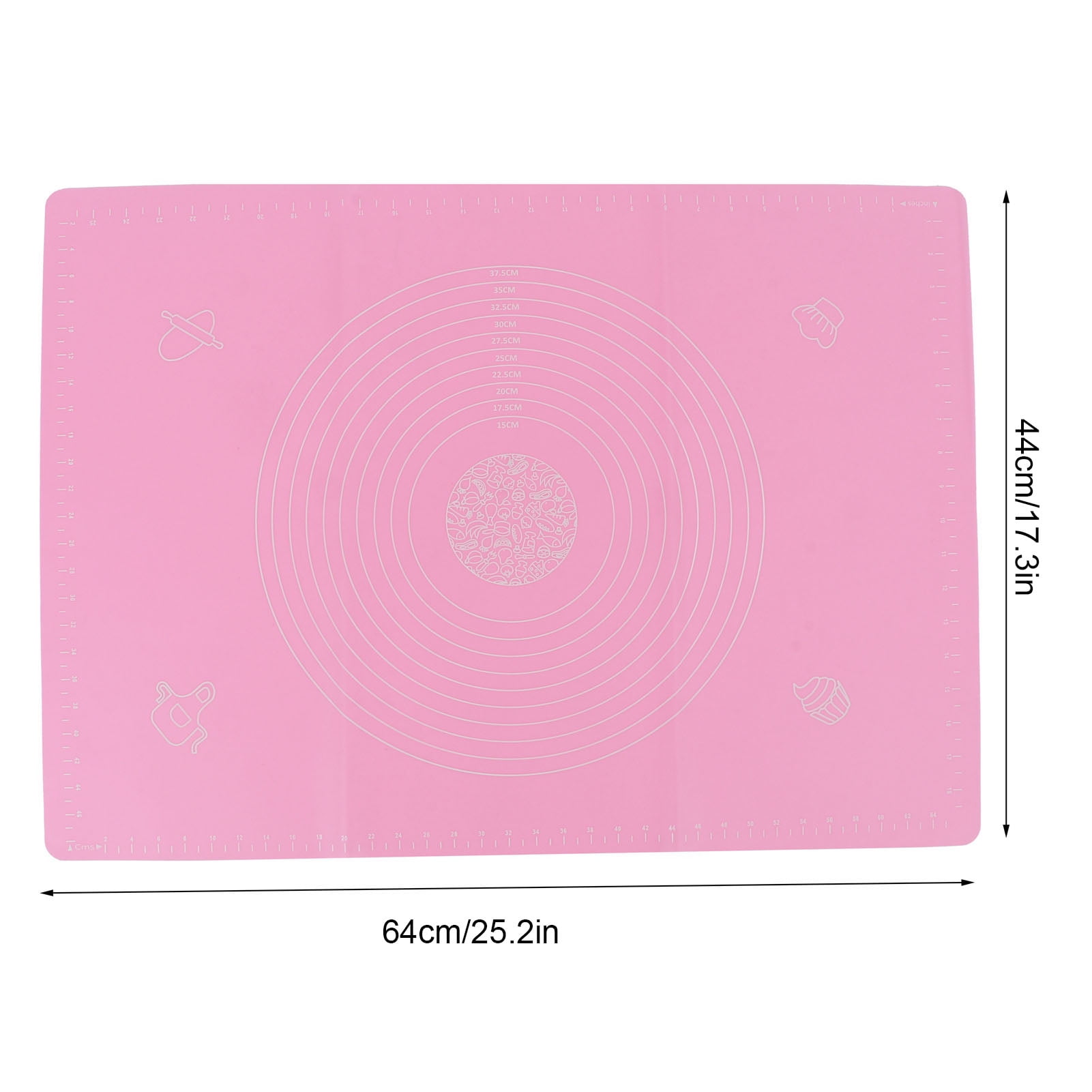 Silicone Baking Mat, 27.6x19.7in With Scale Chopping Board Heat Oven Mat Silicone Pastry Mat, For Bake Pizza Cake Rolling Dough,Kneading Fondant